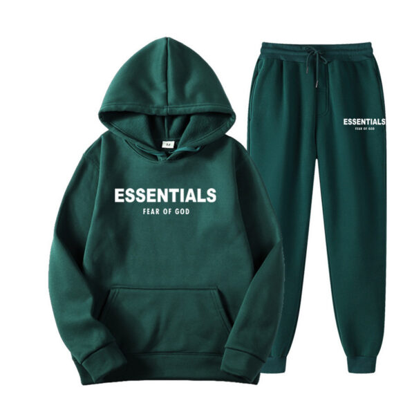 Essentials Hoodie Fear of God Green TrackSuit