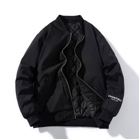 Black Essentials Iridescent Puffer Jacket