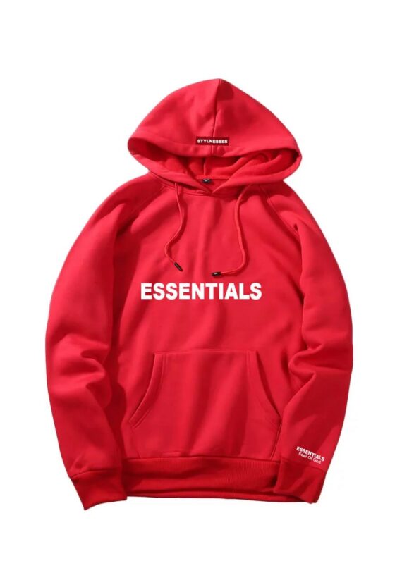 Fear Of God Red Essentials Hoodie